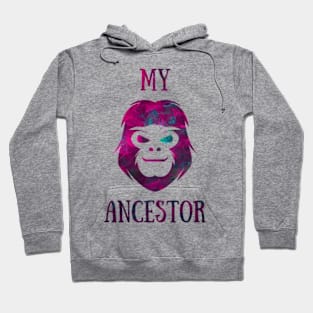 Green and Red Emerald Face of a Monkey Ancestor Hoodie